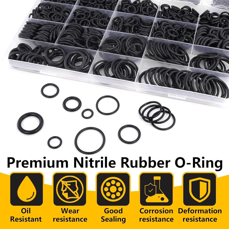 NBRINGO 1040 PCS 21 Size O Ring Assortment Kit, Industrial-Grade Nitrile Rubber O-Rings for Automotive Repairs, Kitchen Faucets, Pressure Washers and Assorted Plumbing - Durable & Oil Resistant - Image 5